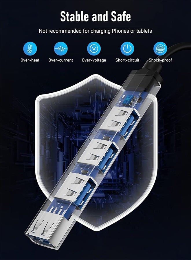 START USB-C Hub 4 in 1 with 3 USB 2.0 Ports – Type-C OTG Adapter – Up to 480Mbps Data Transfer – Plug & Play – Compatible with MacBook, Laptop & Android - Image 4